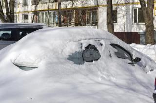 Snowy car